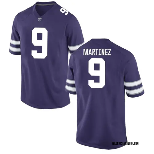 Men's Nike Adrian Martinez Kansas State Wildcats Game Purple Football College Jersey