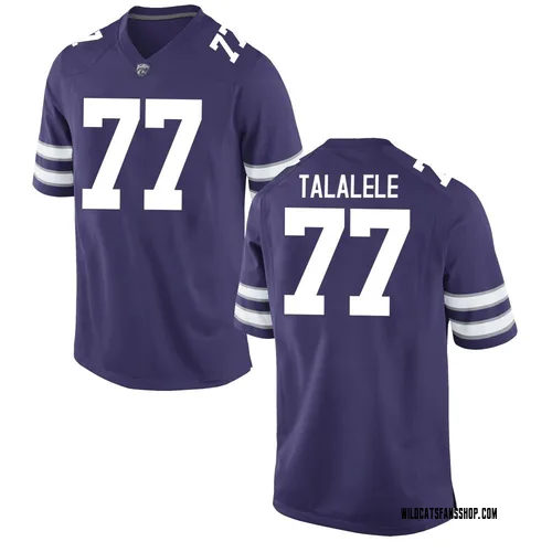 Men's Nike Amos Talalele Kansas State Wildcats Game Purple Football College Jersey