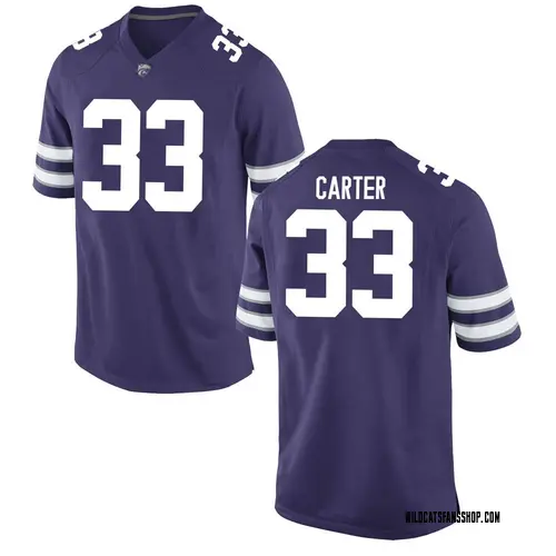 Men's Nike Jaylen Carter Kansas State Wildcats Game Purple Football College Jersey