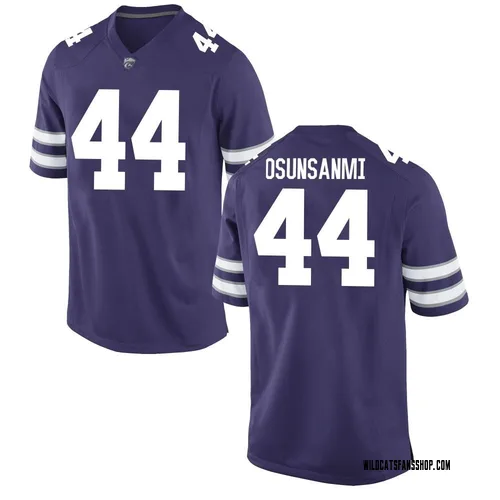 Men's Nike Tobi Osunsanmi Kansas State Wildcats Replica Purple Football College Jersey