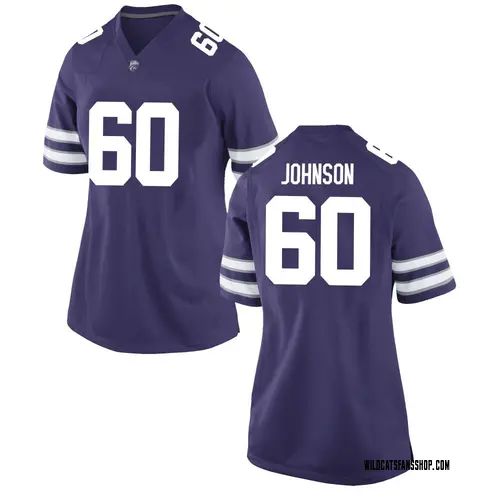 Women's Nike Andrew Johnson Kansas State Wildcats Game Purple Football College Jersey