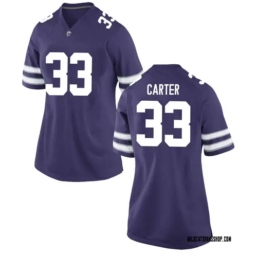 Women's Nike Jaylen Carter Kansas State Wildcats Game Purple Football College Jersey