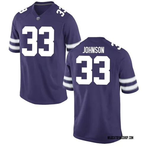 Youth Nike Andrew Johnson Kansas State Wildcats Game Purple Football College Jersey