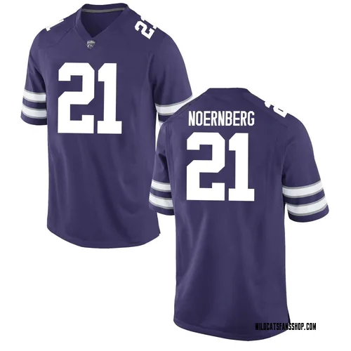 Youth Nike Bryce Noernberg Kansas State Wildcats Game Purple Football College Jersey