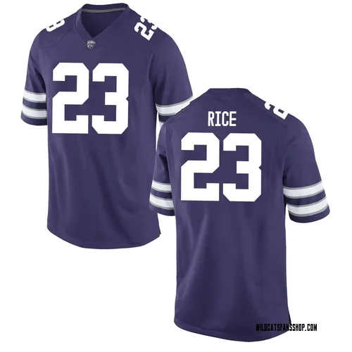 Youth Nike DeVon Rice Kansas State Wildcats Replica Purple Football College Jersey