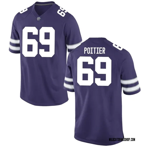 Youth Nike Taylor Poitier Kansas State Wildcats Game Purple Football College Jersey