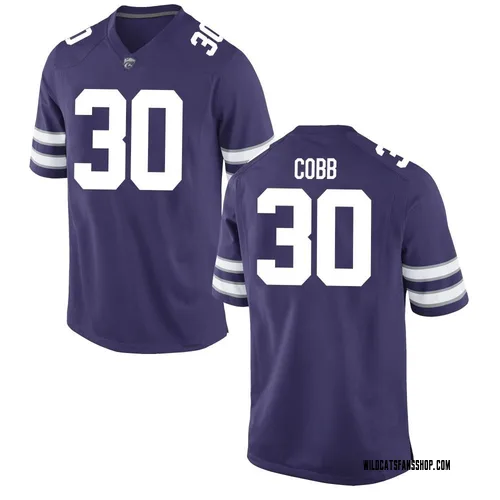 Youth Nike Teagan Cobb Kansas State Wildcats Game Purple Football College Jersey